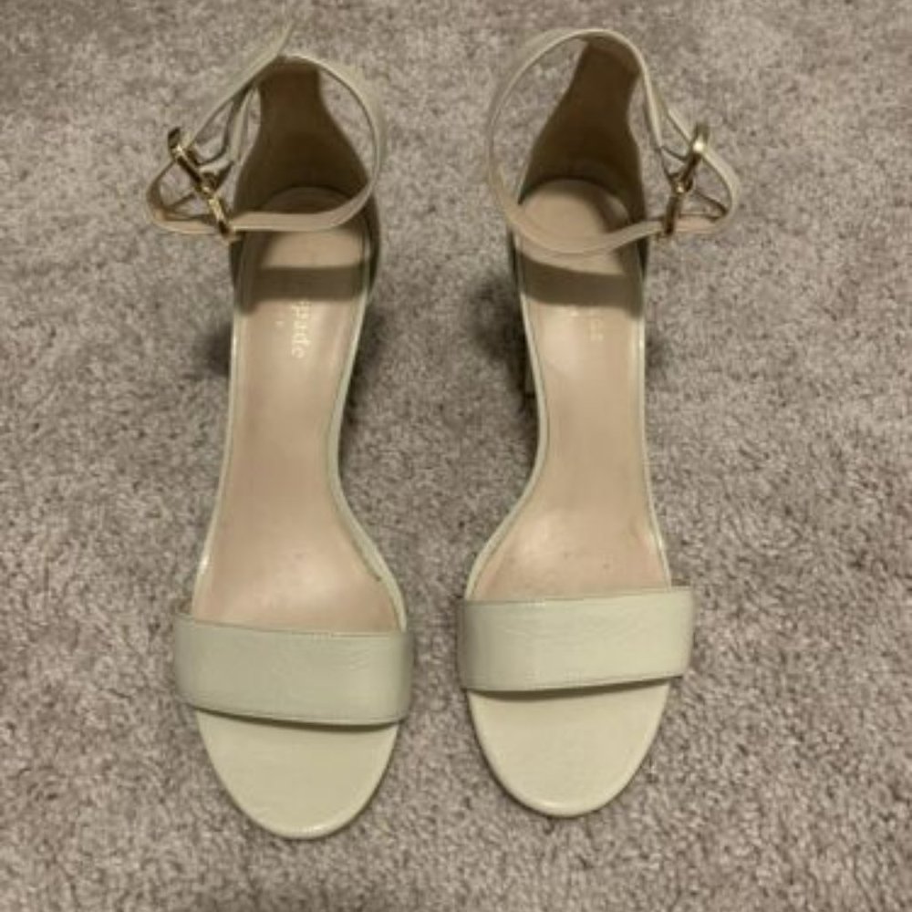 Kate Spade New York Shoe's Simona Heeled Sandal, Bone, 8 M US